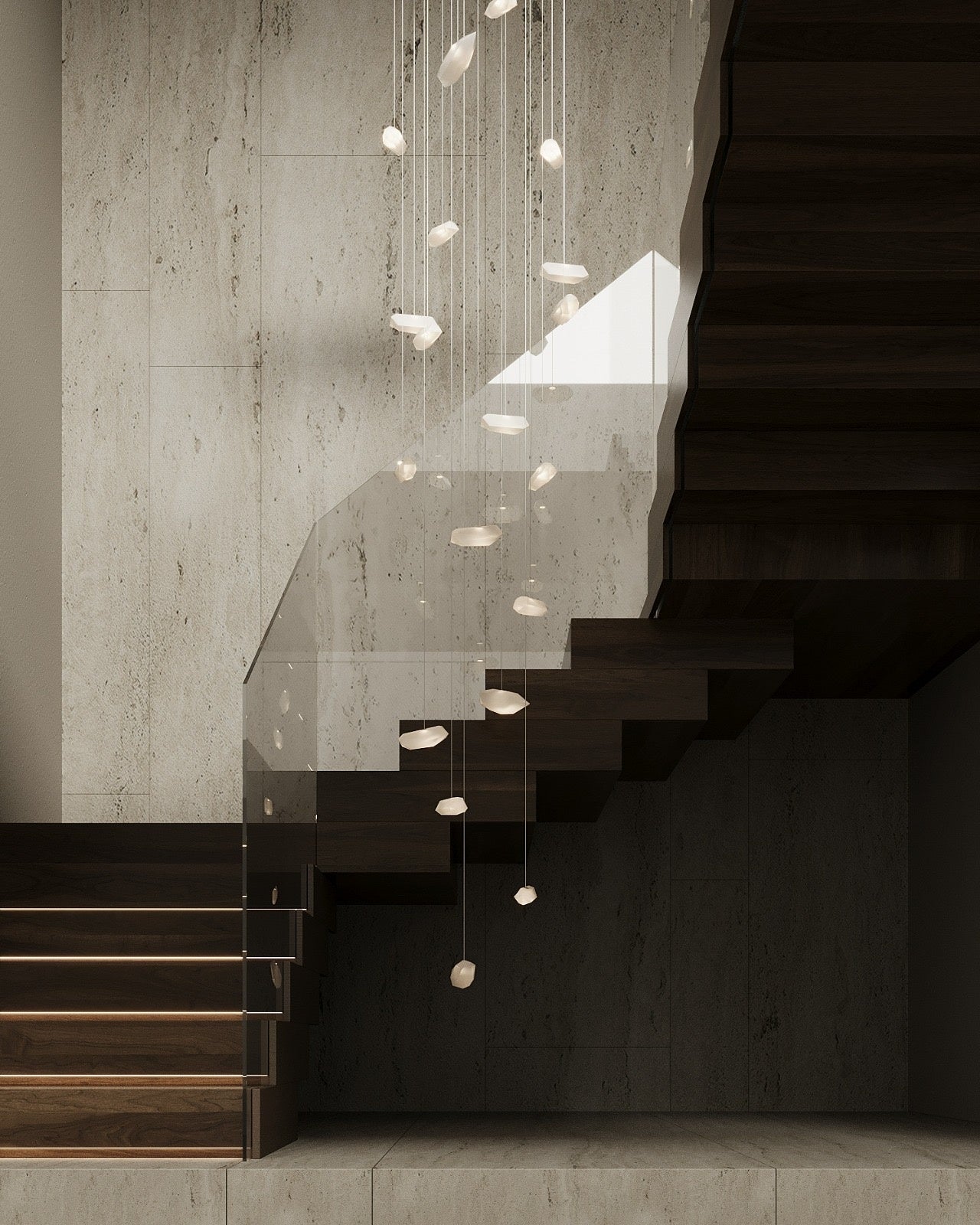 CHRYSTAL Chandelier - Round Long