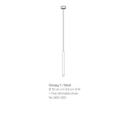 Round Black Canopy for 1 Lamp