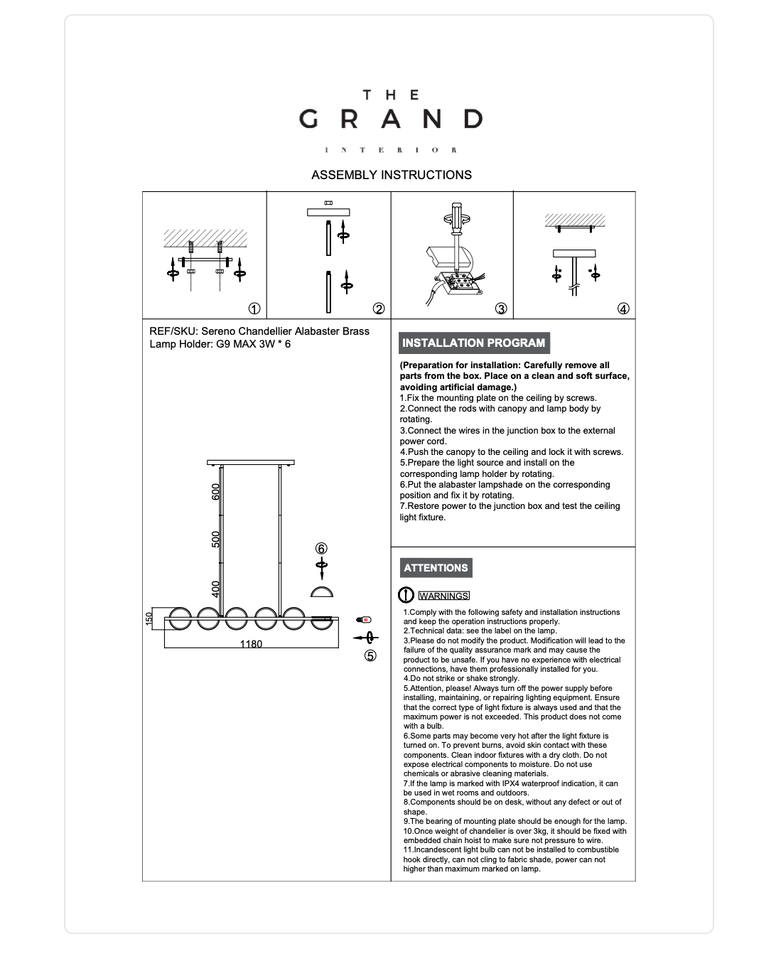 SERENO Chandelier