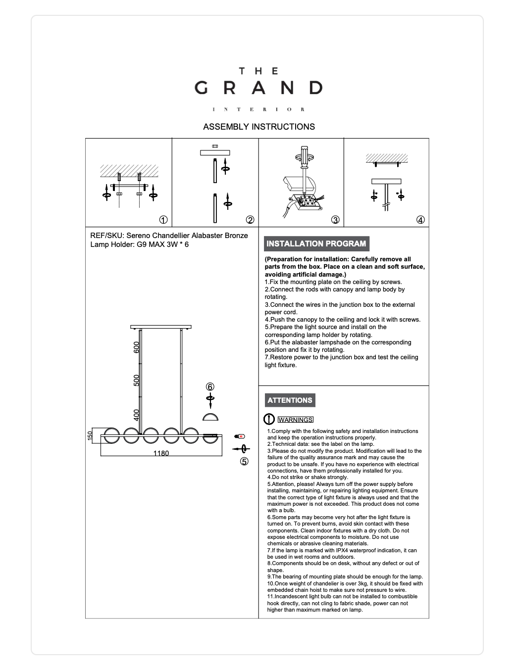 SERENO Chandelier